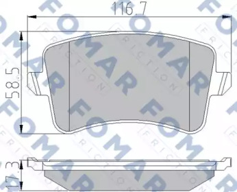 FOMAR FRICTION fo857581 -  Комплект тормозных колодок, дисковый тормоз